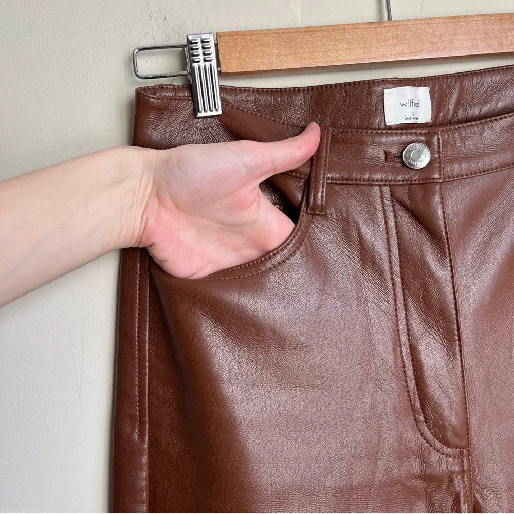 aritzia wilfred melina vegan leather pants - Picture 4 of 12